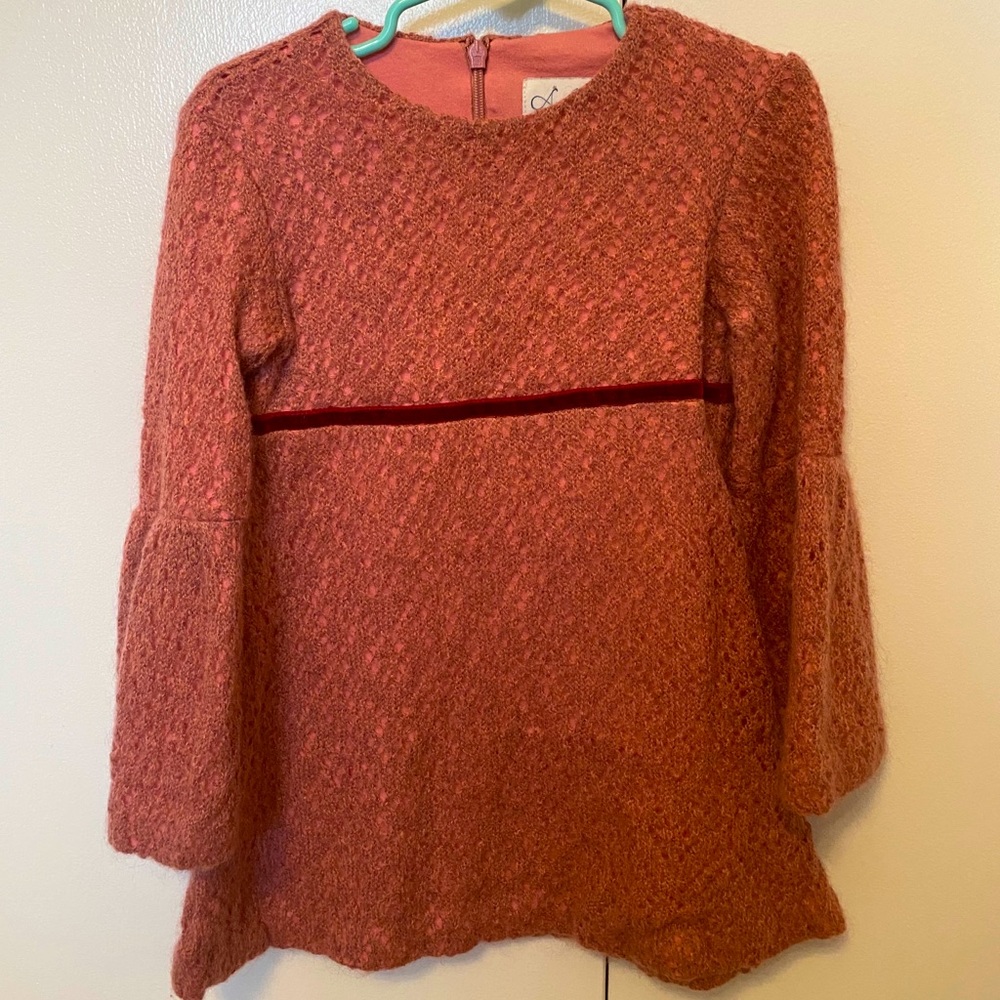 Pink and Burgundy Sweater Dress